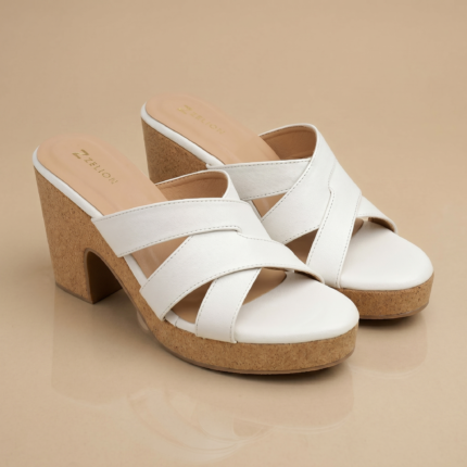 Zelion | Women’s Cross-Strap Platform Wedge Mules